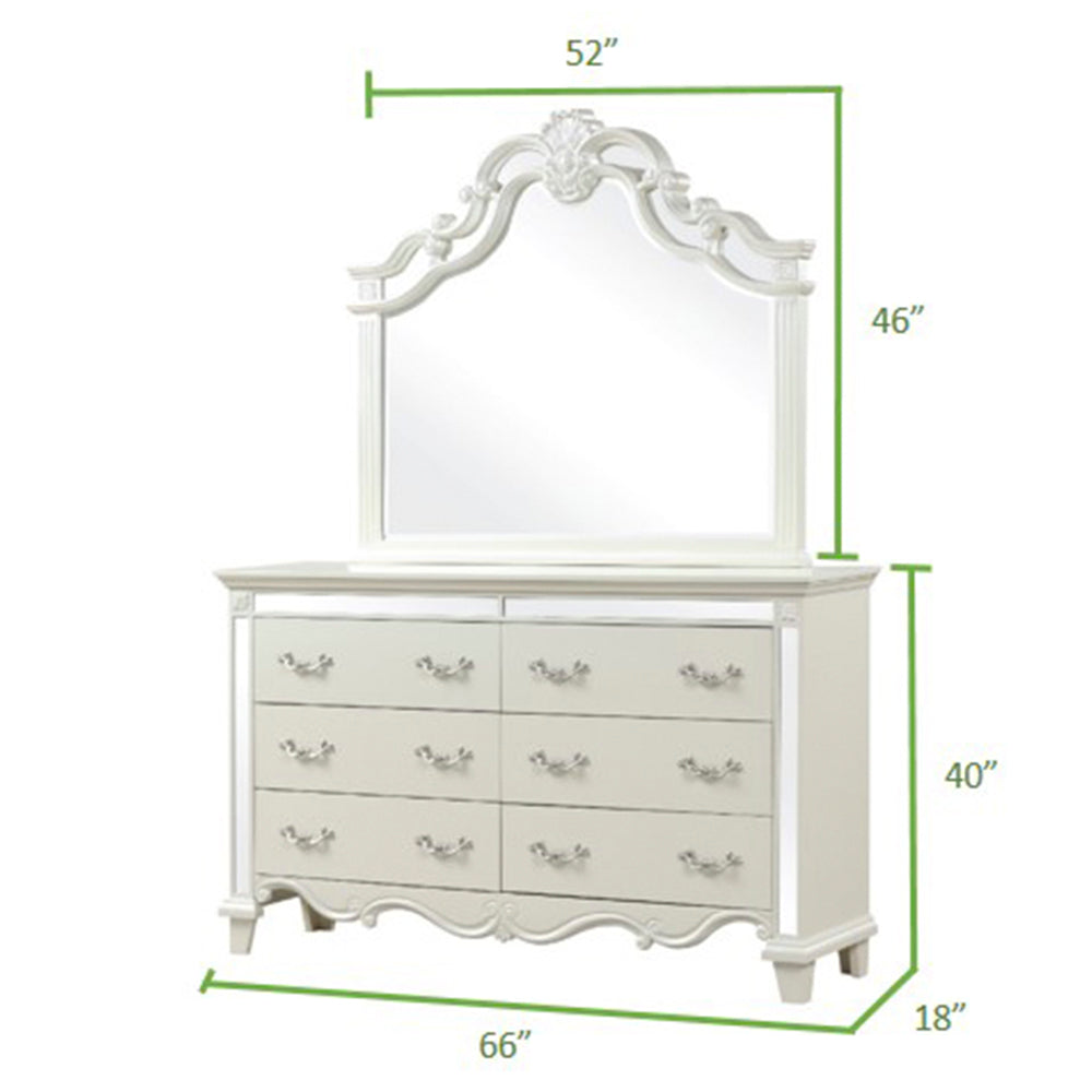 Milan Queen 5 Pc Bedroom Set in White