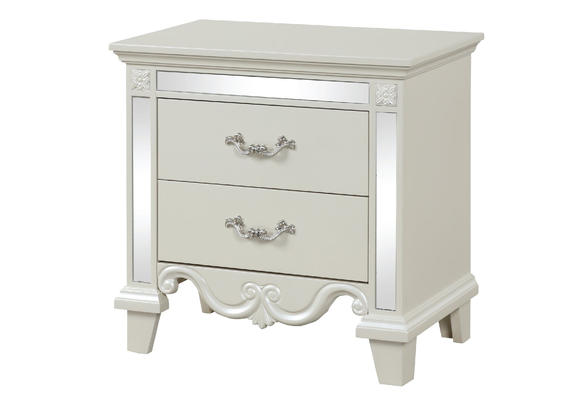 Milan Queen 5 Pc Bedroom Set in White