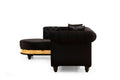 Julia Gold Detailed Tufted Upholstery Sectional made black-velvet-wood-primary living