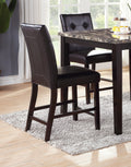 Contemporary Counter Height Dining 5pc Set Table w 4x brown-wood-dining room-birch-square-dining table