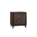 B108 TA Simple beautiful double decker nightstand brown-foam-upholstered