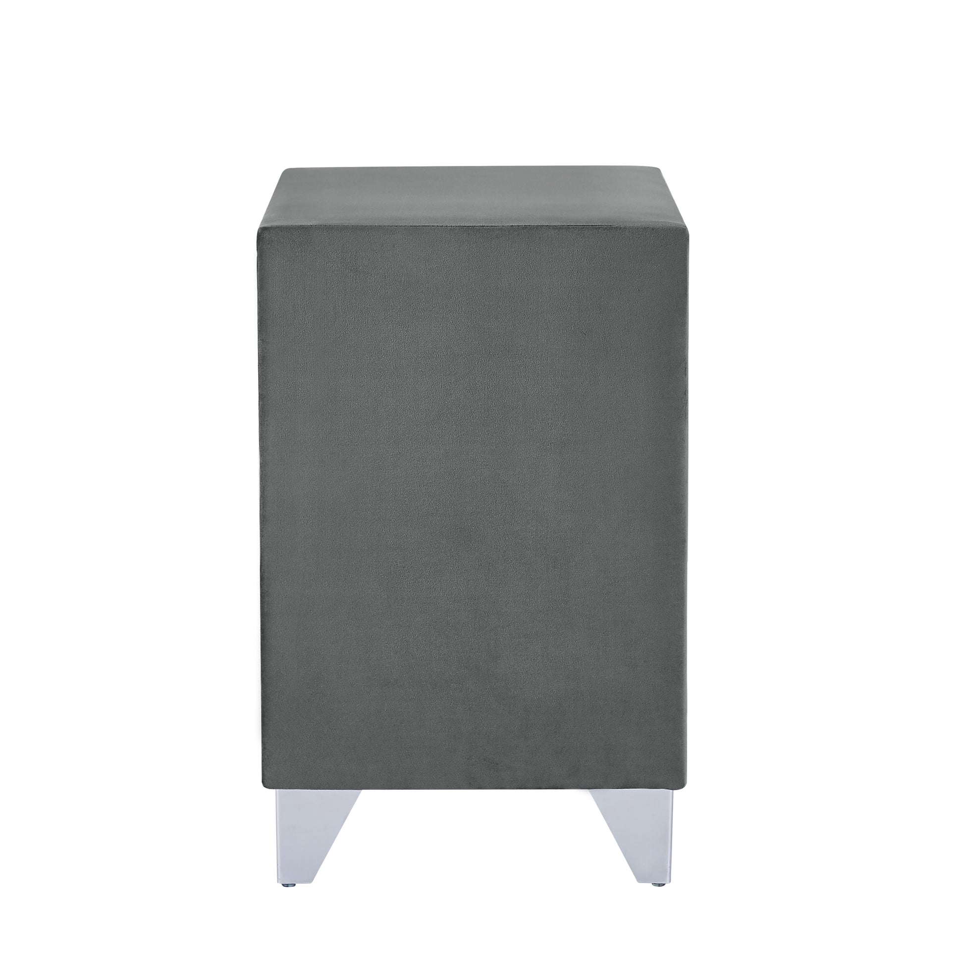 B108 TA Simple beautiful double decker nightstand grey-foam-upholstered