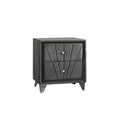 B108 TA Simple beautiful double decker nightstand grey-foam-upholstered