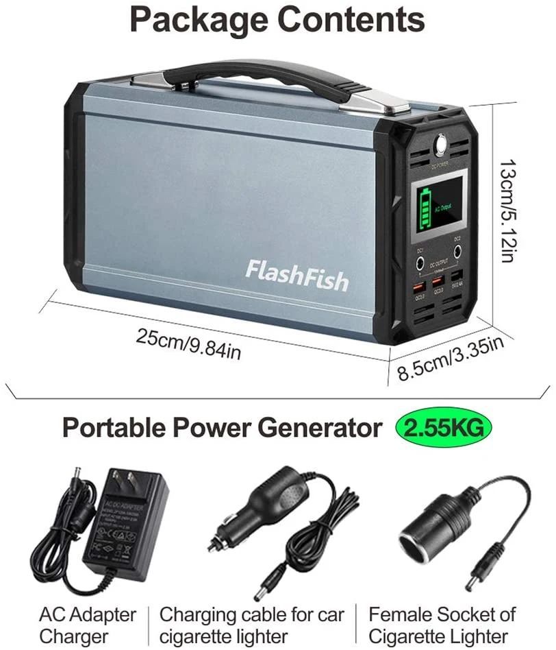 300w Solar Generator, 60000mAh Portable Power