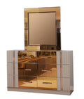 Lorenzo Gold Detailed Mirror made with Wood in