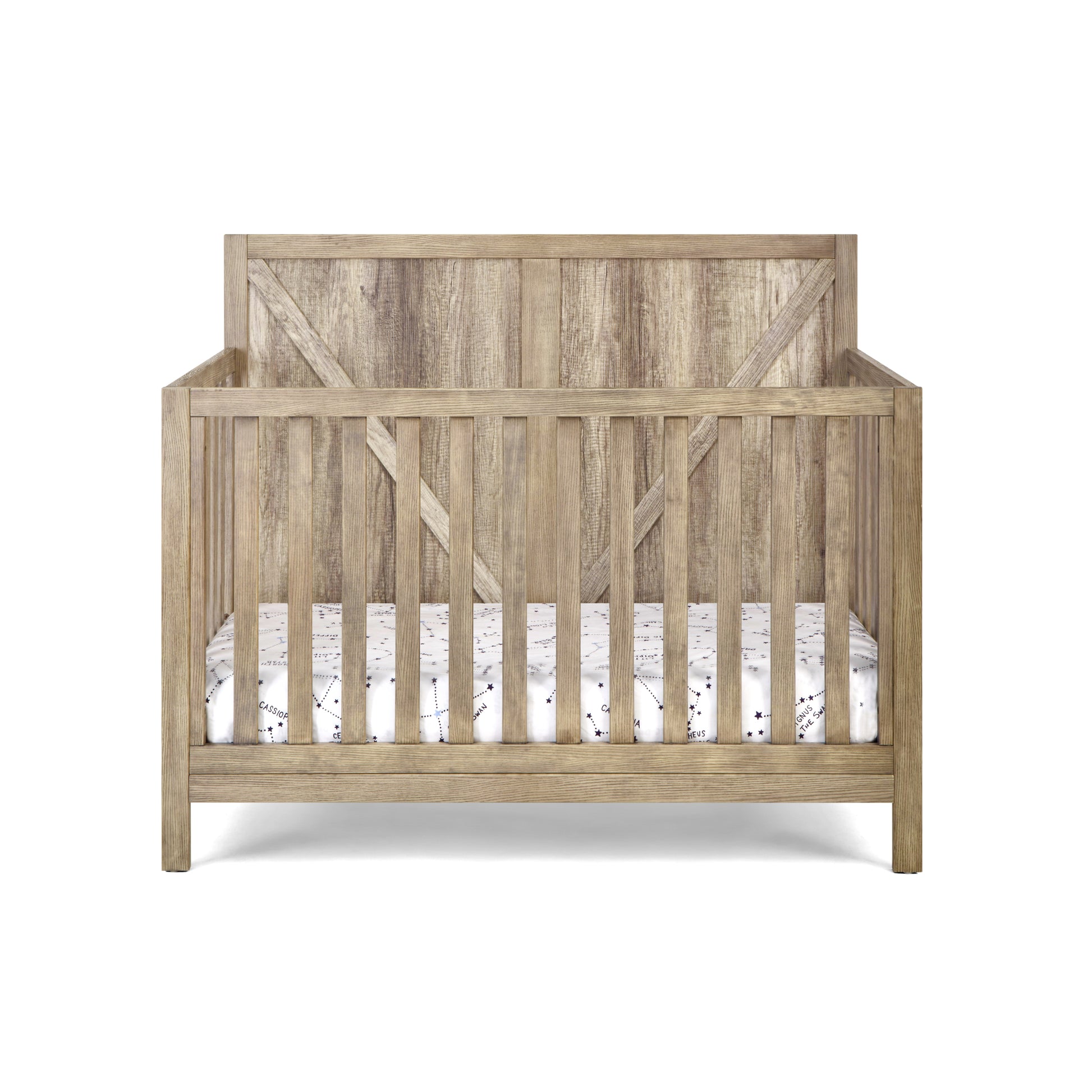 Barnside 4 in 1 Convertible Crib Vintage Chestnut chestnut-solid wood