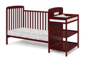 Ramsey Crib and Changer Combo Cherry cherry-solid wood