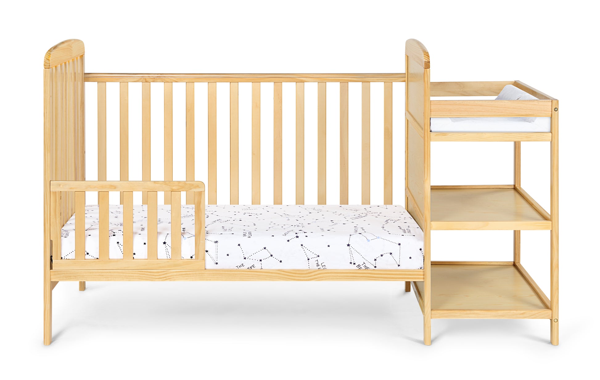 Ramsey Crib and Changer Combo Natural natural-solid wood