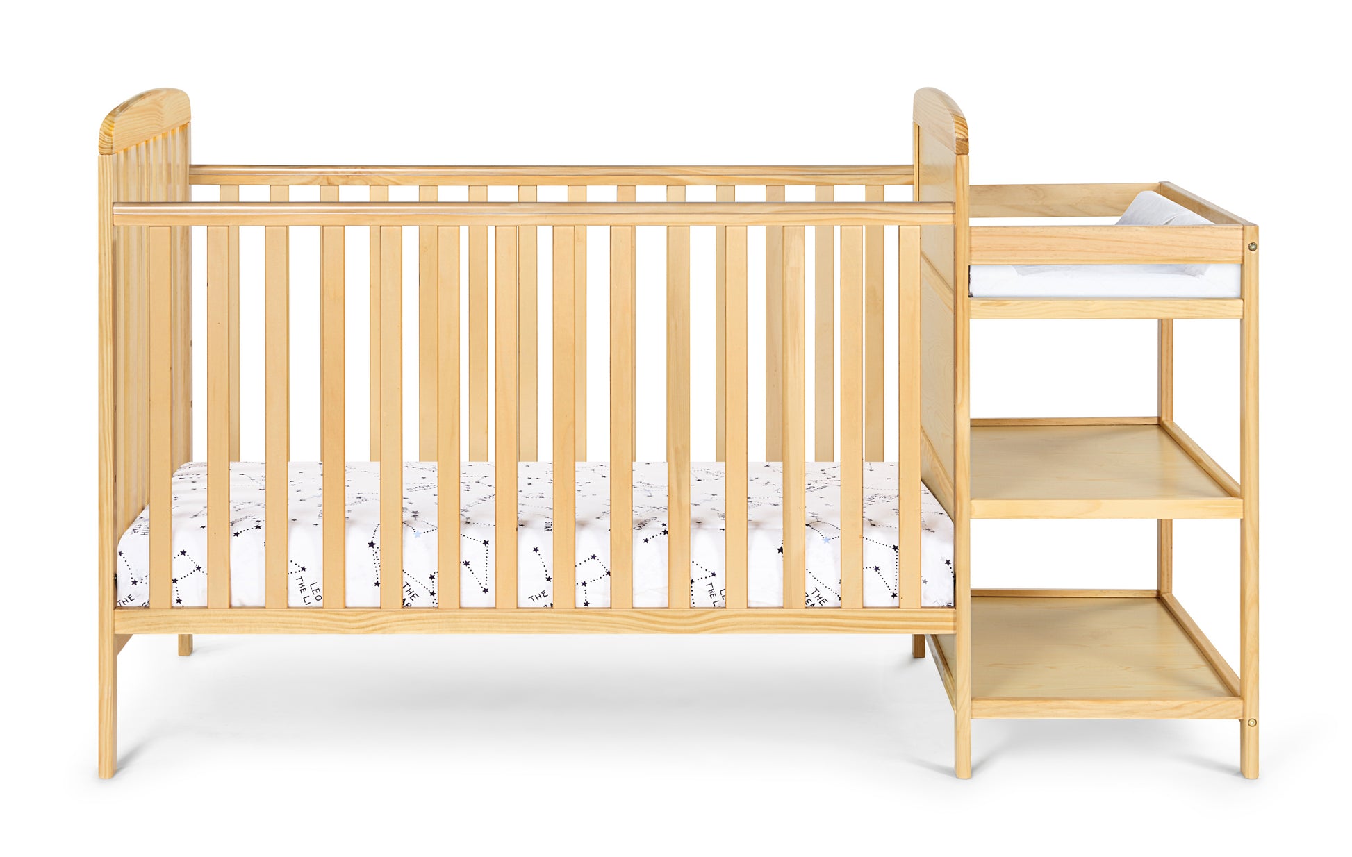 Ramsey Crib and Changer Combo Natural natural-solid wood