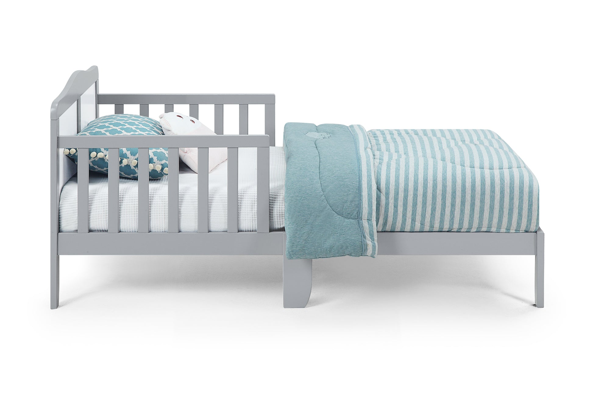 Birdie Toddler Bed Light Gray White