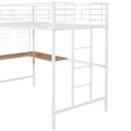 Twin Metal Loft Bed With Desk And Metal