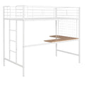 Twin Metal Loft Bed With Desk And Metal