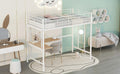 Twin Metal Loft Bed With Desk And Metal