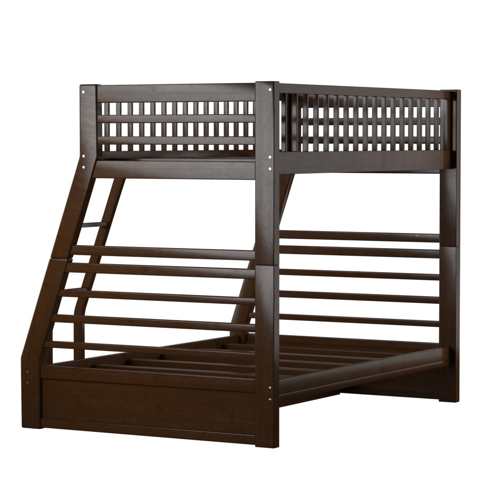 Acme Jason Twin Full Bunk Bed, Espresso 02020w