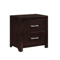 Espresso Finish Contemporary Design 1pc Nightstand of espresso-2 drawers-bedroom-contemporary-wood