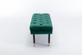 Tufted Bench Modern Velvet Button Upholstered Ottoman green-foam-fabric