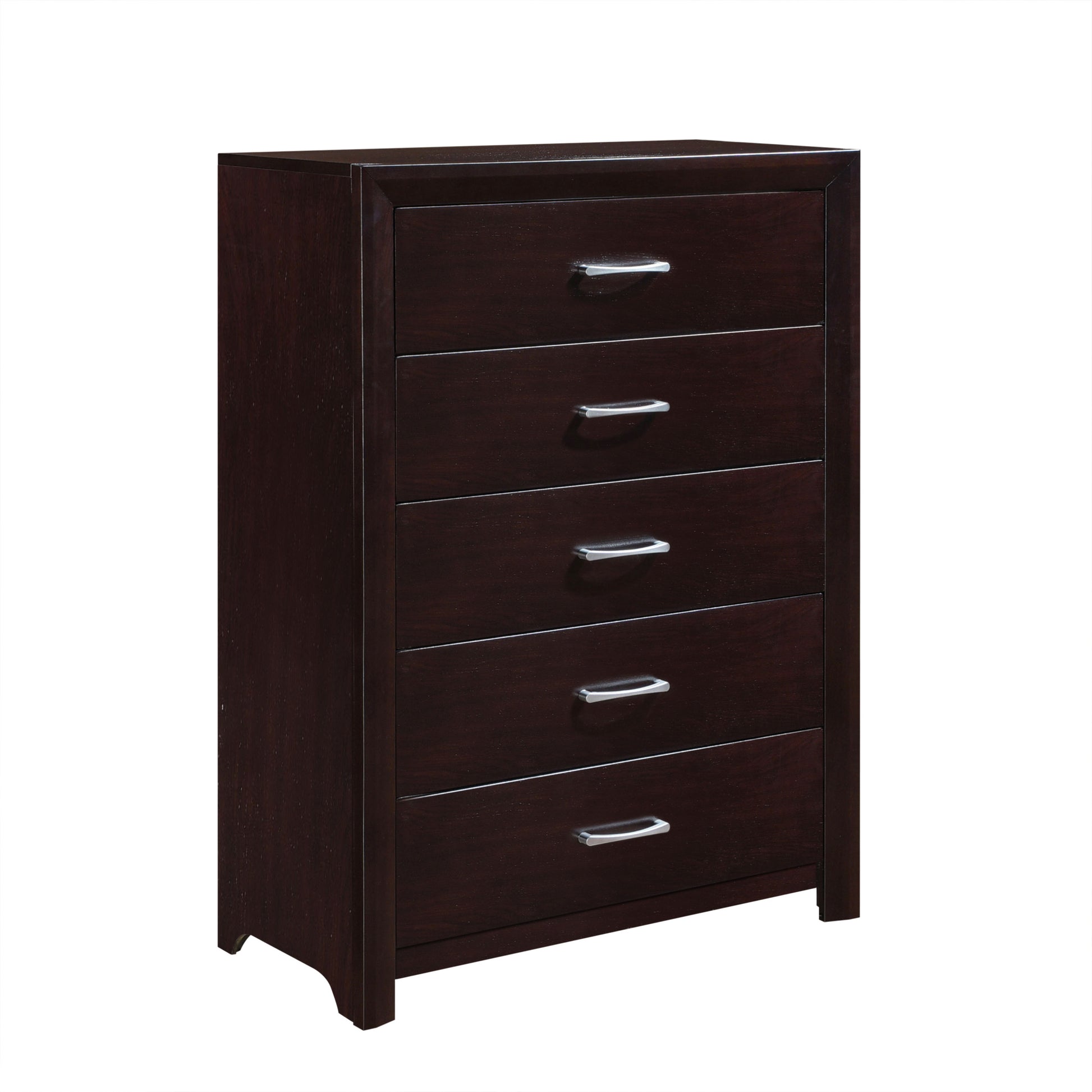 Espresso Finish Contemporary Design 1pc Chest of 5x espresso-bedroom-contemporary-wood