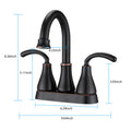 2 Handle Bathroom Sink Faucet with Pop up Drain Oil oil-rubbed bronze-zinc