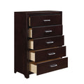 Espresso Finish Contemporary Design 1pc Chest of 5x espresso-bedroom-contemporary-wood