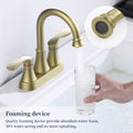 Bathroom Faucet Brushed Gold with Pop up Drain & brushed gold-metal