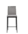 light gray bar stool, velvet stool, modern bar chair light gray-textile-velvet