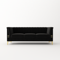 FX P82 BK SOFA Modern Sofa Couches for Living Room black-velvet