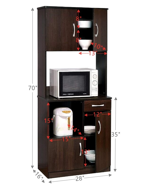 Acme Quintus Kitchen Cabinet in Espresso 12258kit