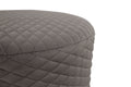18.5'' Tall Stainless Steel Upholstered Ottoman in gray-velvet