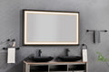 84in. W x 48in. H Oversized Rectangular Black Framed matt black-aluminum