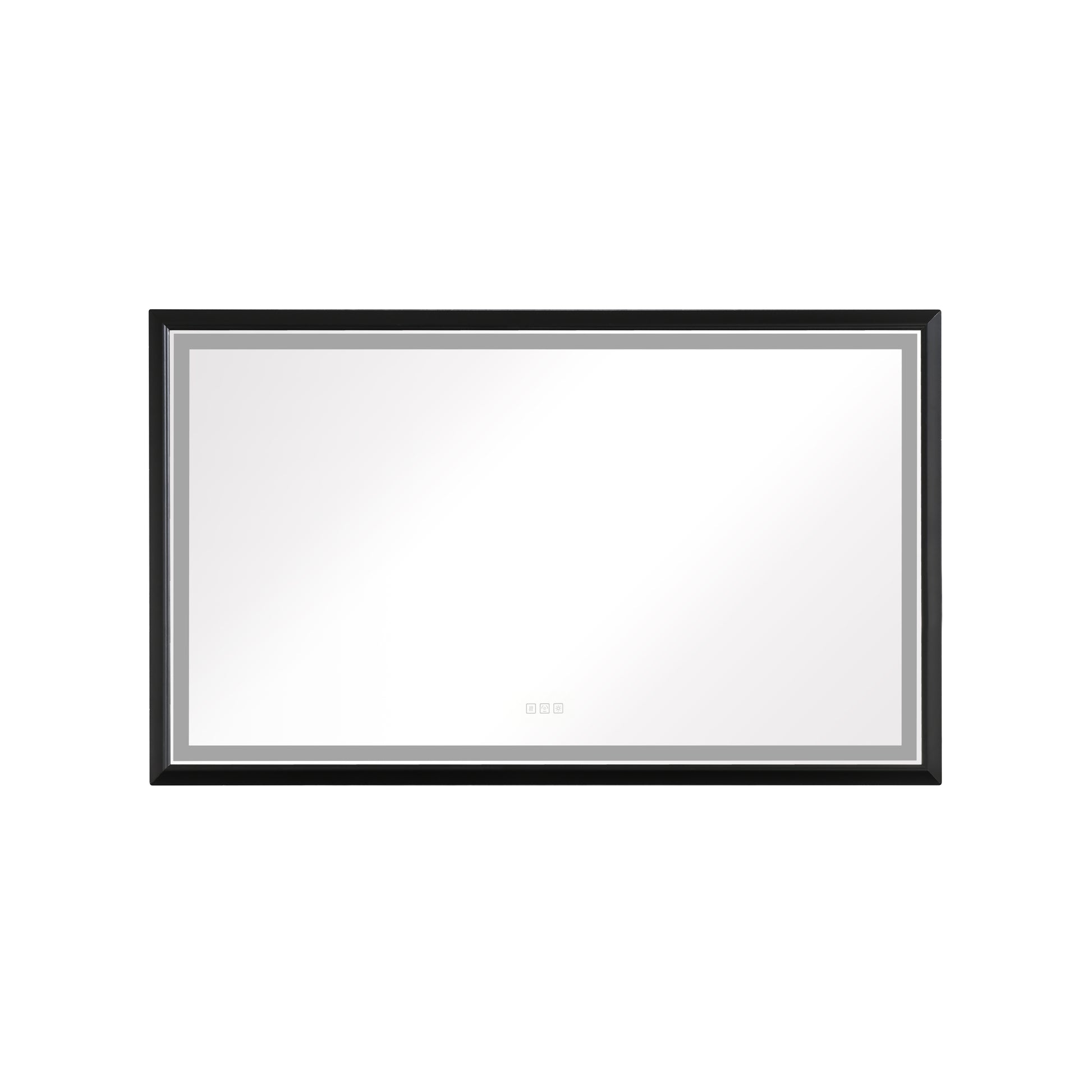 84in. W x 48in. H Oversized Rectangular Black Framed matt black-aluminum