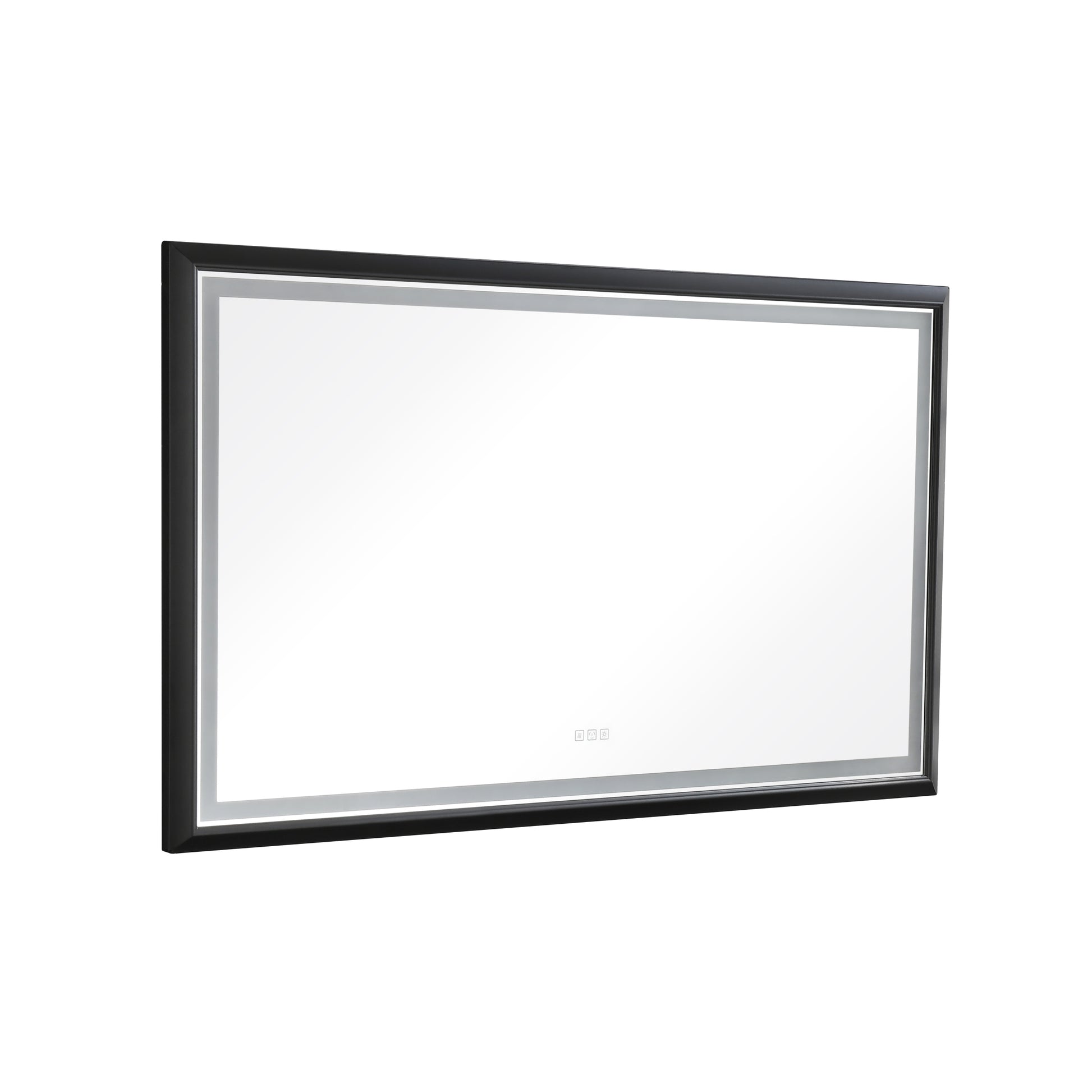 84in. W x 48in. H Oversized Rectangular Black Framed matt black-aluminum