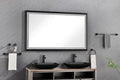 84in. W x 48in. H Oversized Rectangular Black Framed matt black-aluminum