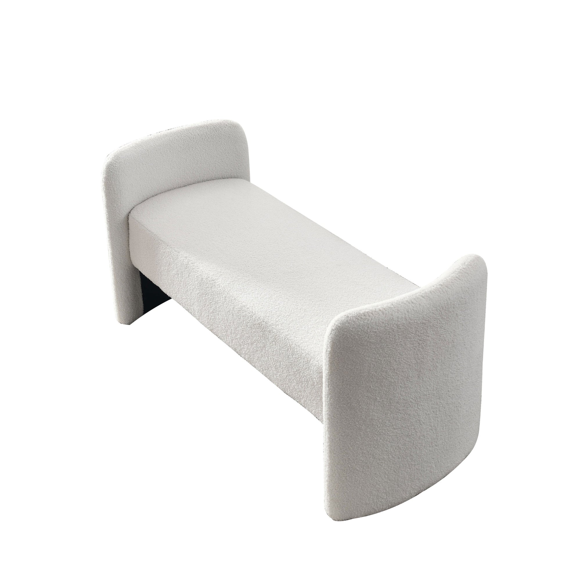 Welike 52" Bench for Bedroom End of Bed Modern ivory-foam-polyester