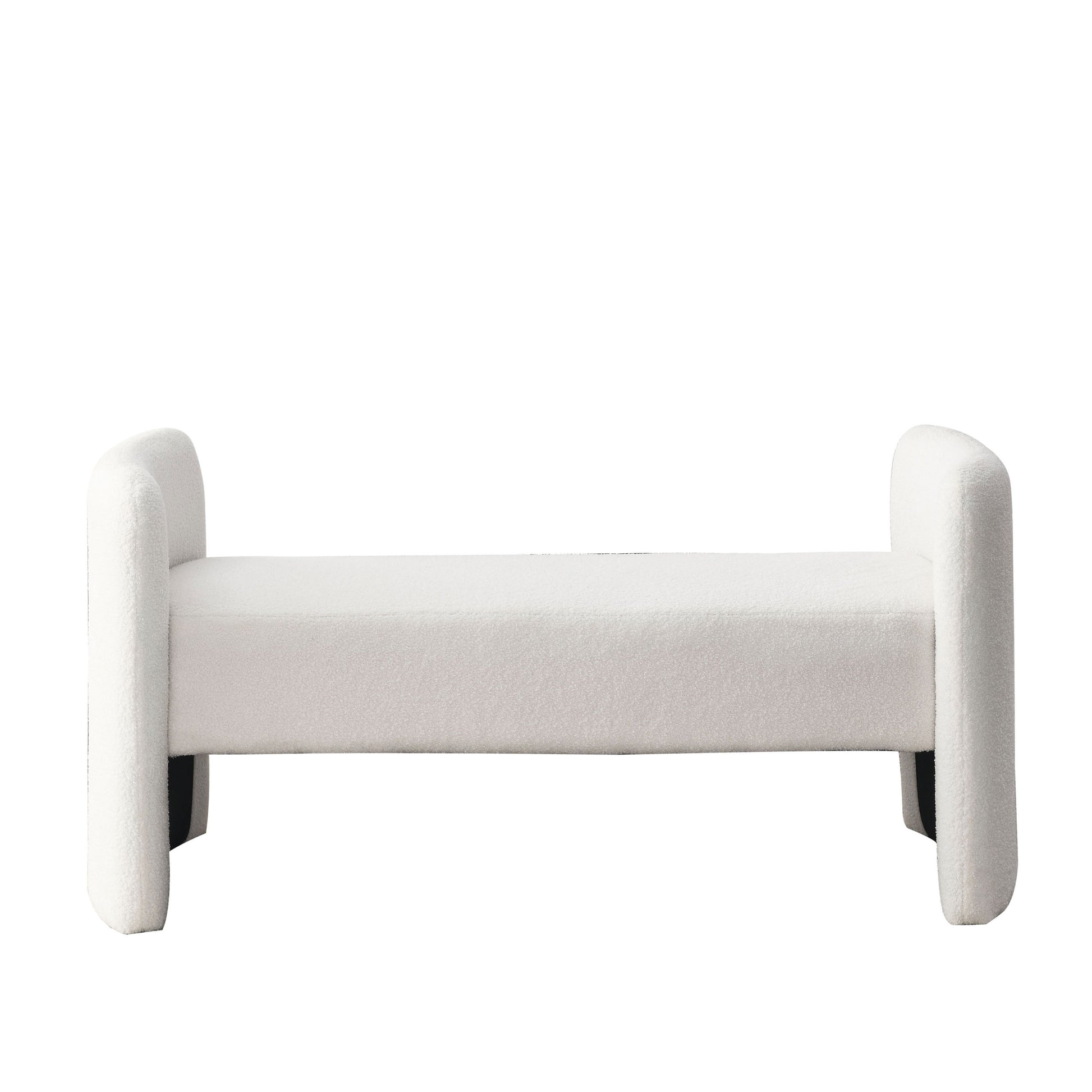 Welike 52" Bench for Bedroom End of Bed Modern ivory-foam-polyester