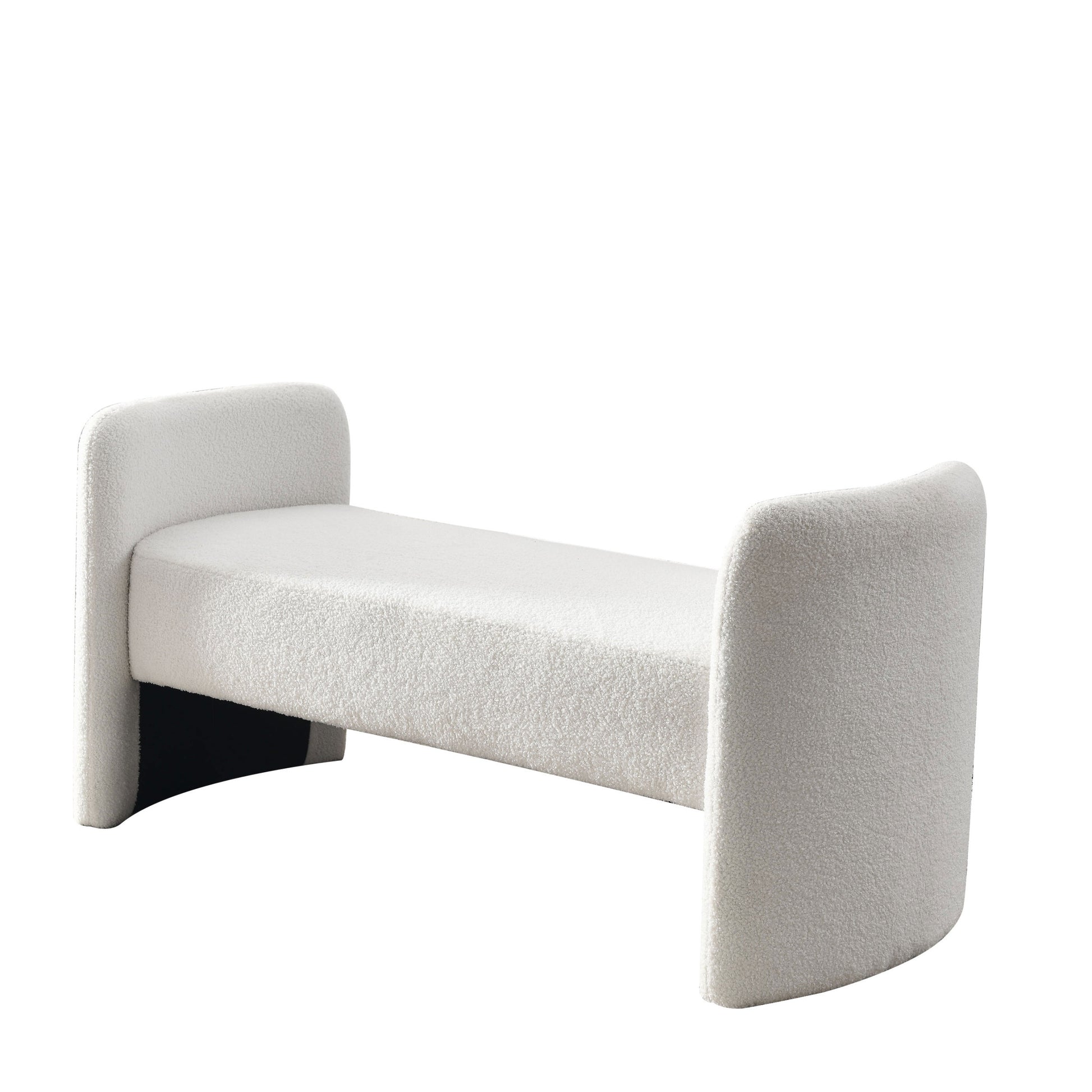 Welike 52" Bench for Bedroom End of Bed Modern ivory-foam-polyester