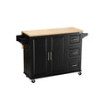 Kitchen Island & Kitchen Cart, Mobile Kitehcn Island black-mdf