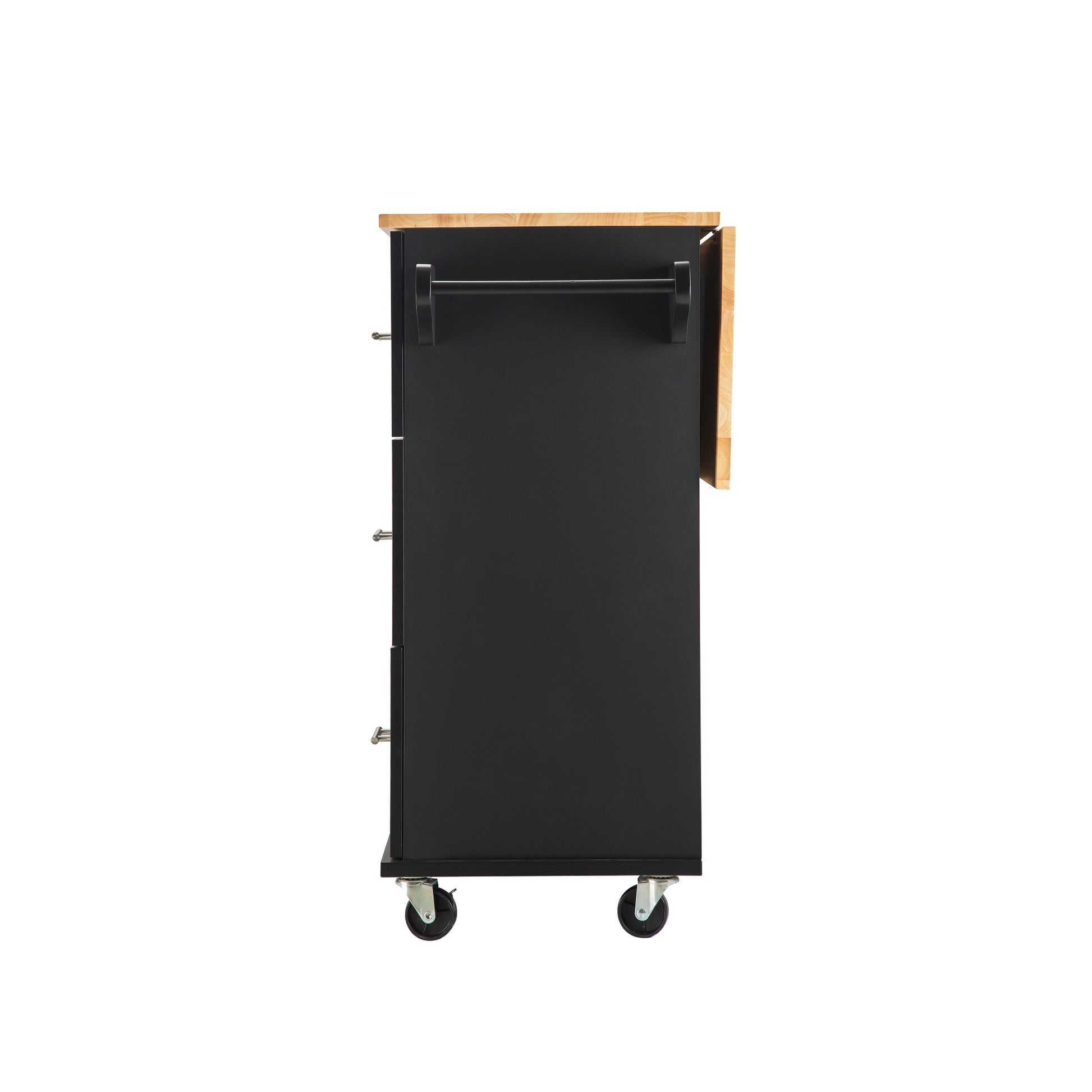 Kitchen Island & Kitchen Cart, Mobile Kitehcn Island black-mdf