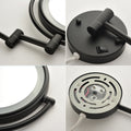 8 Inch LED Wall Mount Two Sided Magnifying Makeup matte black-stainless steel