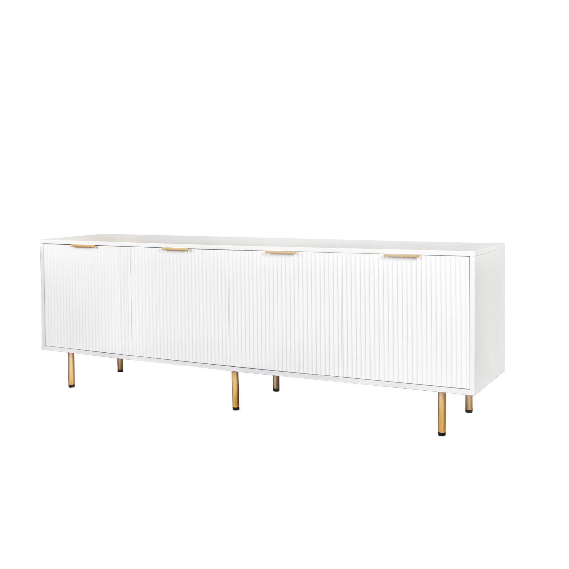 Modern Warm White Tv Cabinet For 80 Inch Tv