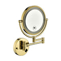 8 Inch LED Wall Mount Two Sided Magnifying Makeup gold-stainless steel