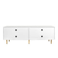 Modern Warm White Tv Cabinet For 80 Inch Tv