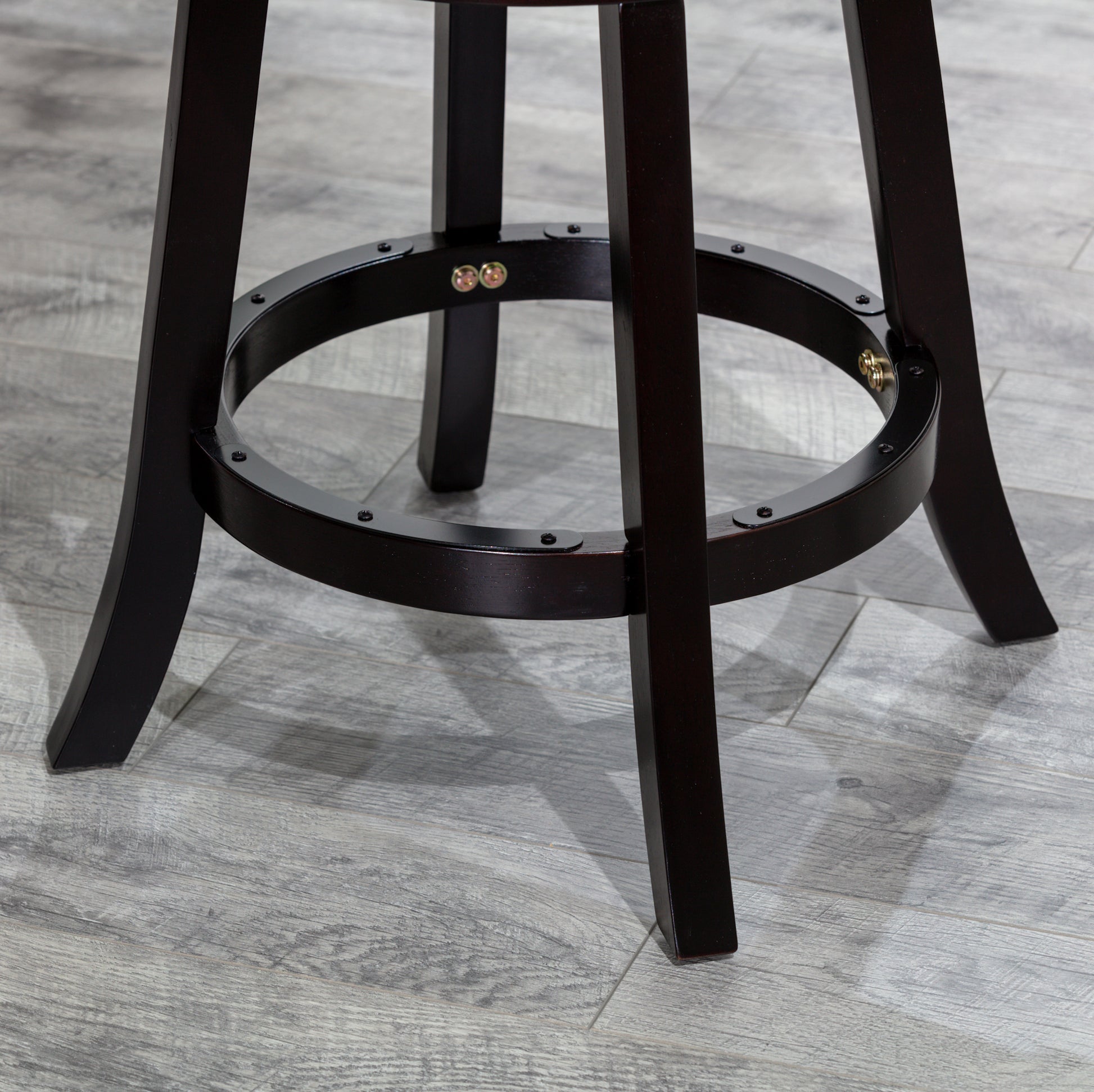 30" Bar Height X Back Swivel Stool, Espresso Finish espresso-fabric