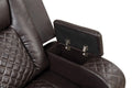 Benz LED & Power Recliner 3 PC Made With Faux Leather brown-faux leather-metal-primary living