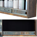 Full Mirror Jewelry Storage Cabinet With with Slide antique gray-mdf-mdf