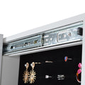 Full Mirror Jewelry Storage Cabinet With with Slide white-mdf-mdf