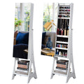 Full Mirror Simple Jewelry Storage Mirror Cabinet white-mdf-mdf