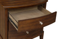 Dark Cherry Finish 1pc Nightstand of 3x Drawers Satin brown mix-3 drawers-bedroom-transitional-wood