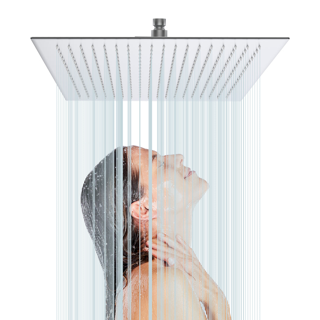 16 Inch Rain Shower Head, Square Ultra Thin 304