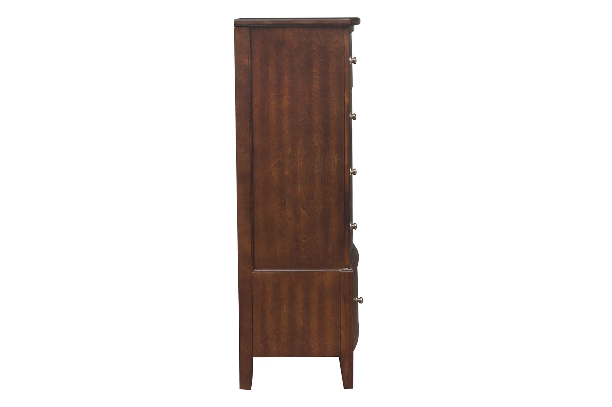 Dark Cherry Finish 1pc Chest of 5x Drawers Satin brown mix-bedroom-transitional-wood