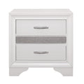 Glamorous Bedroom Furniture 1pc Nightstand of Drawers white-3 drawers-bedroom-glam-modern-wood